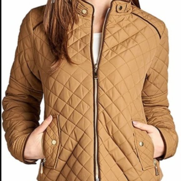 Active USA Jackets & Blazers - Active USA Women's Long Sleeve Quilted Padding Zipper Pocket Jacket Size Medium